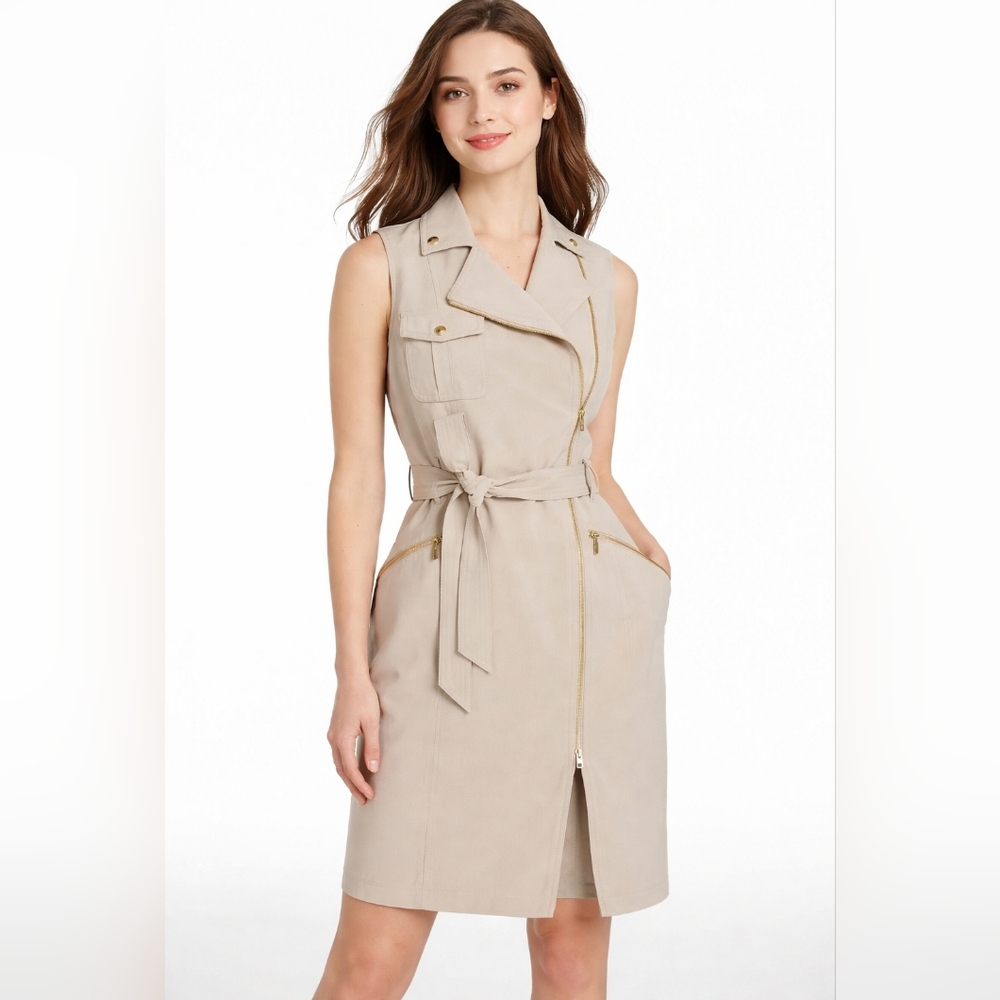 Calvin Klein Elegant Beige Dress Size 4